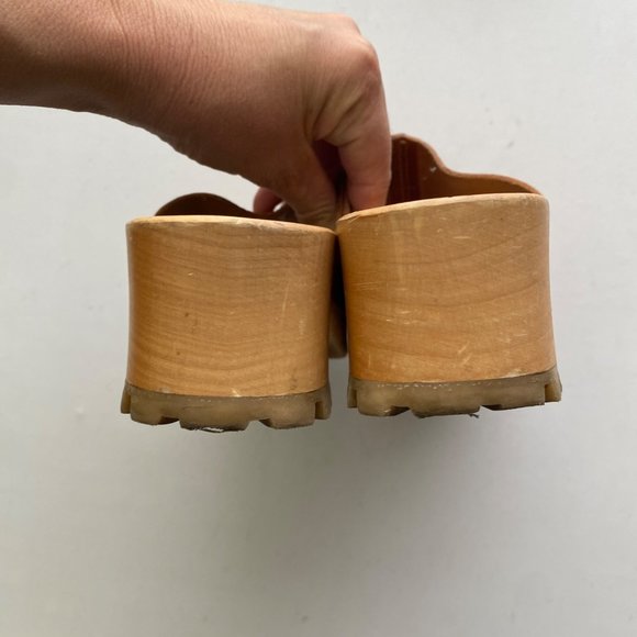 Swedish Hasbeens Ann Sandals Clogs Shoes Brown Tan - Picture 7 of 12